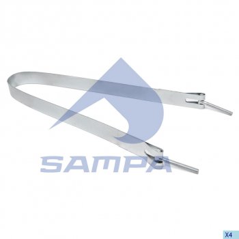 Хомут глушителя DAF ленточный SAMPA SAMPA 050.444