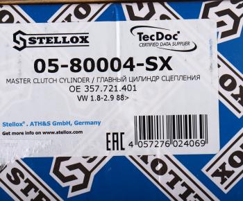 1 749 р. Цилиндр сцепления главный VW Passat (88-) STELLOX STELLOX 05-80004-sx  с доставкой в г. Воронеж. Увеличить фотографию 4
