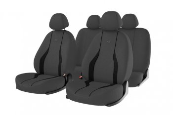 Универсальные чехлы сидений (майка, 11 предм., полиэстер)Neon CARFASHION  Volvo XC60  дорестайлинг (2008-2013) (серо-черные)