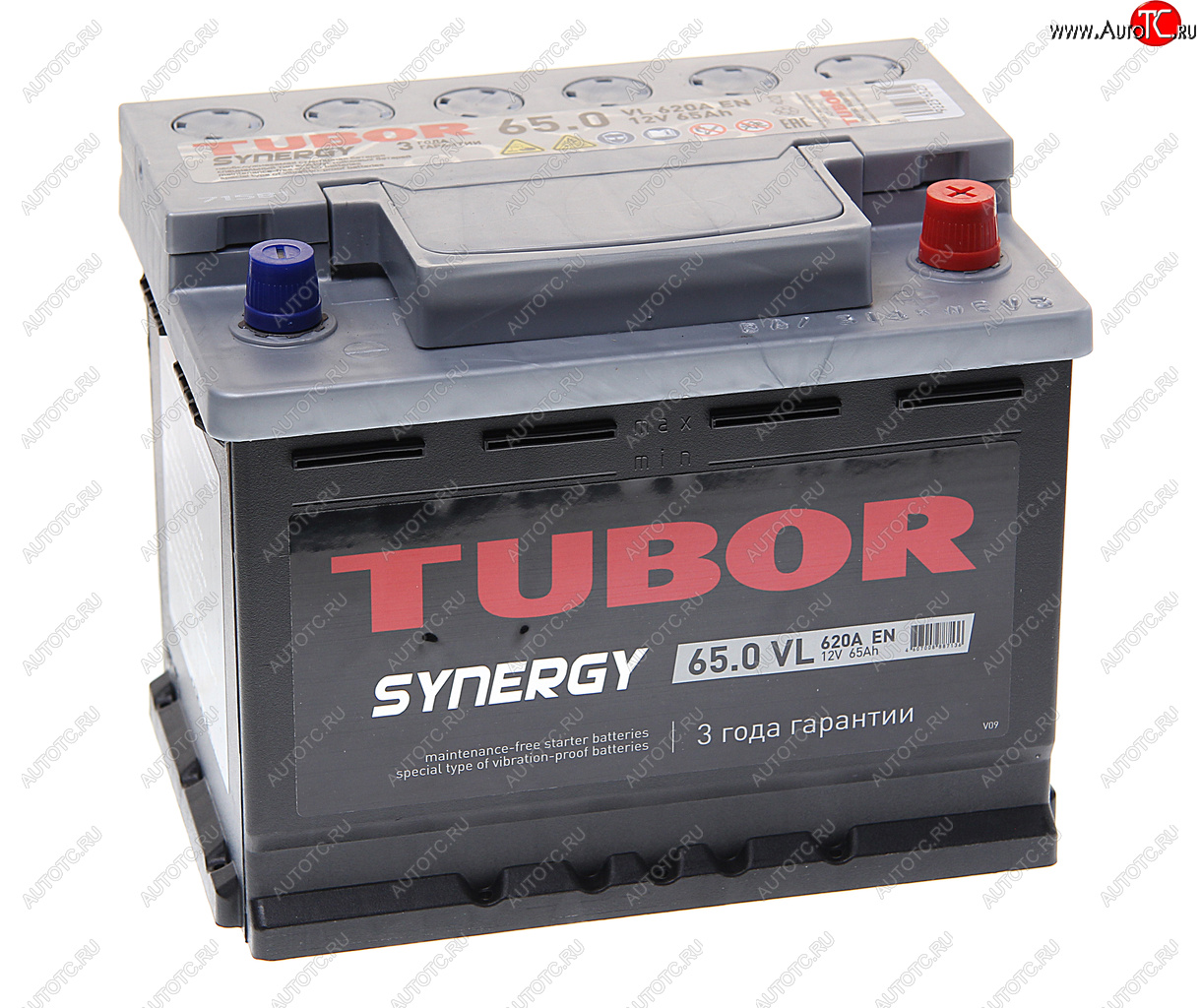 10 999 р. Аккумулятор TUBOR Synergy 65Ач обратная полярность TUBOR 6ст65(0)  с доставкой в г. Воронеж