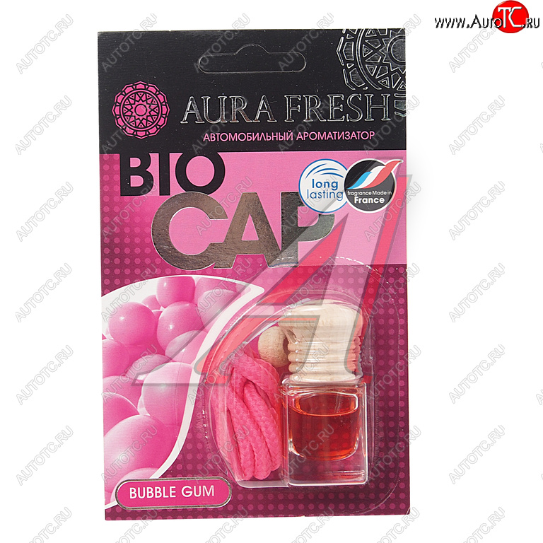 213 р. Ароматизатор подвесной жидкостный (bubble Gum) 6мл Bio Cap AURA FRESH AURA FRESH 23003  с доставкой в г. Воронеж