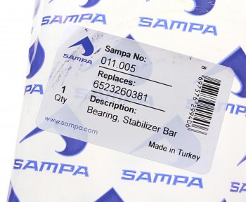 1 039 р. Втулка стабилизатора MERCEDES заднего (62x110x6065мм) SAMPA SAMPA 011.005  с доставкой в г. Воронеж. Увеличить фотографию 3