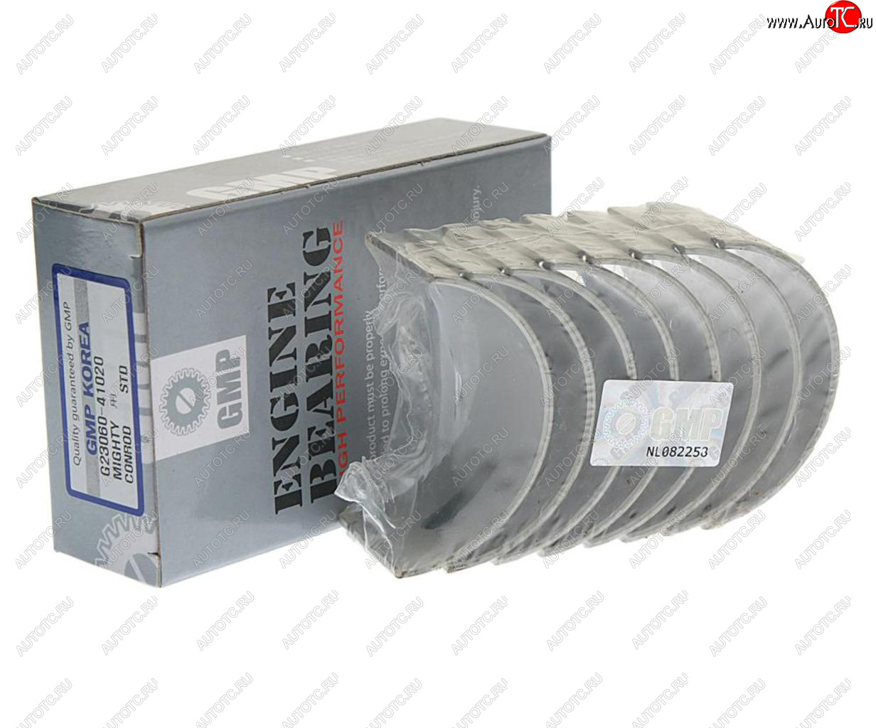 1 559 р. Вкладыши HYUNDAI HD65,72,78,County дв.D4AL,D4AF шатунные d+0.00 комплект (8шт.) GMP GMP 23060-41020  с доставкой в г. Воронеж
