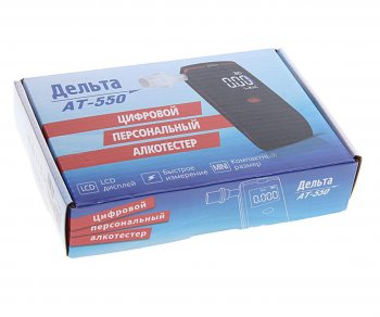 2 179 р. Алкотестер цифровой до 1.99 промилле LCD дисплей, звуковой сигнализатор ДЕЛЬТА ДЕЛЬТА ат-550  с доставкой в г. Воронеж. Увеличить фотографию 2
