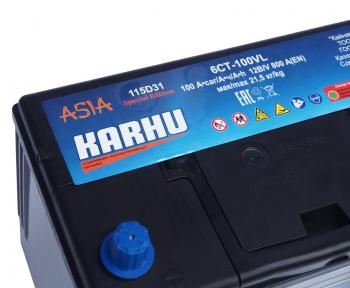 11 999 р. Аккумулятор KARHU Asia 100Ач обратная полярность KARHU 6ст100(0) 115d31l  с доставкой в г. Воронеж. Увеличить фотографию 3