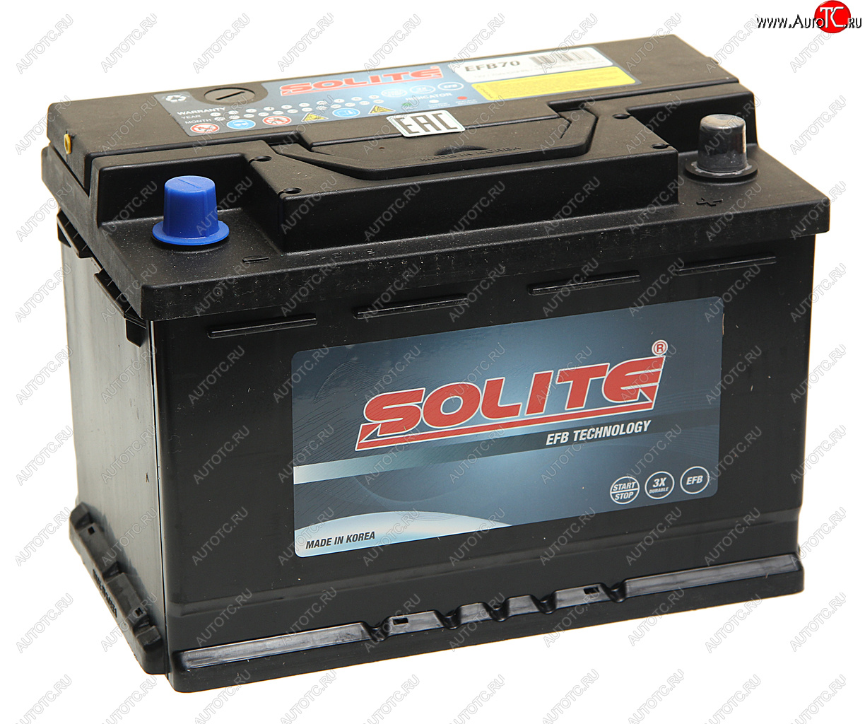 16 999 р. Аккумулятор SOLITE EFB 70Ач обратная полярность SOLITE 6ст70(0)  с доставкой в г. Воронеж
