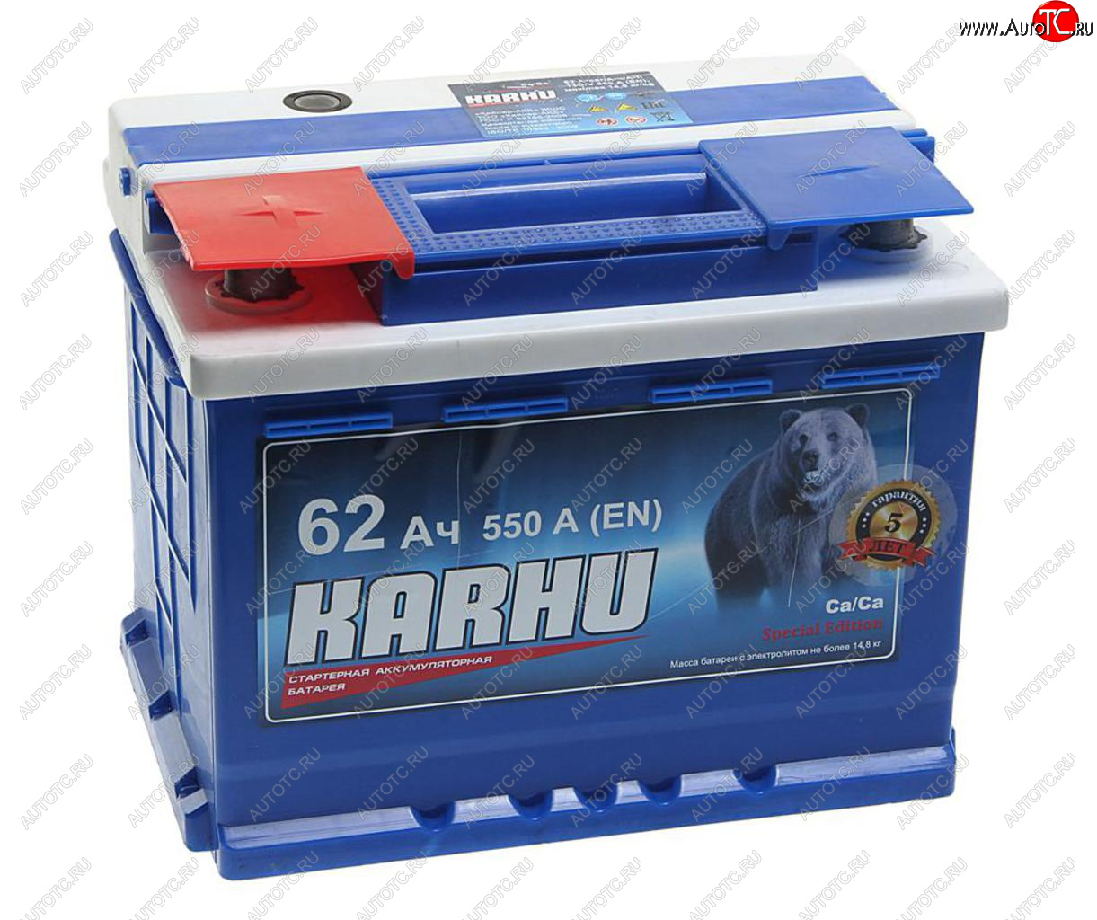 7 299 р. Аккумулятор KARHU 62Ач KARHU 6ст62(1)  с доставкой в г. Воронеж