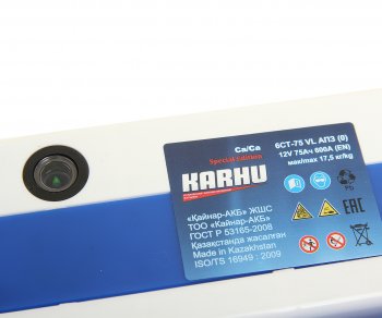 8 299 р. Аккумулятор KARHU 75Ач KARHU 6ст75(1)  с доставкой в г. Воронеж. Увеличить фотографию 3