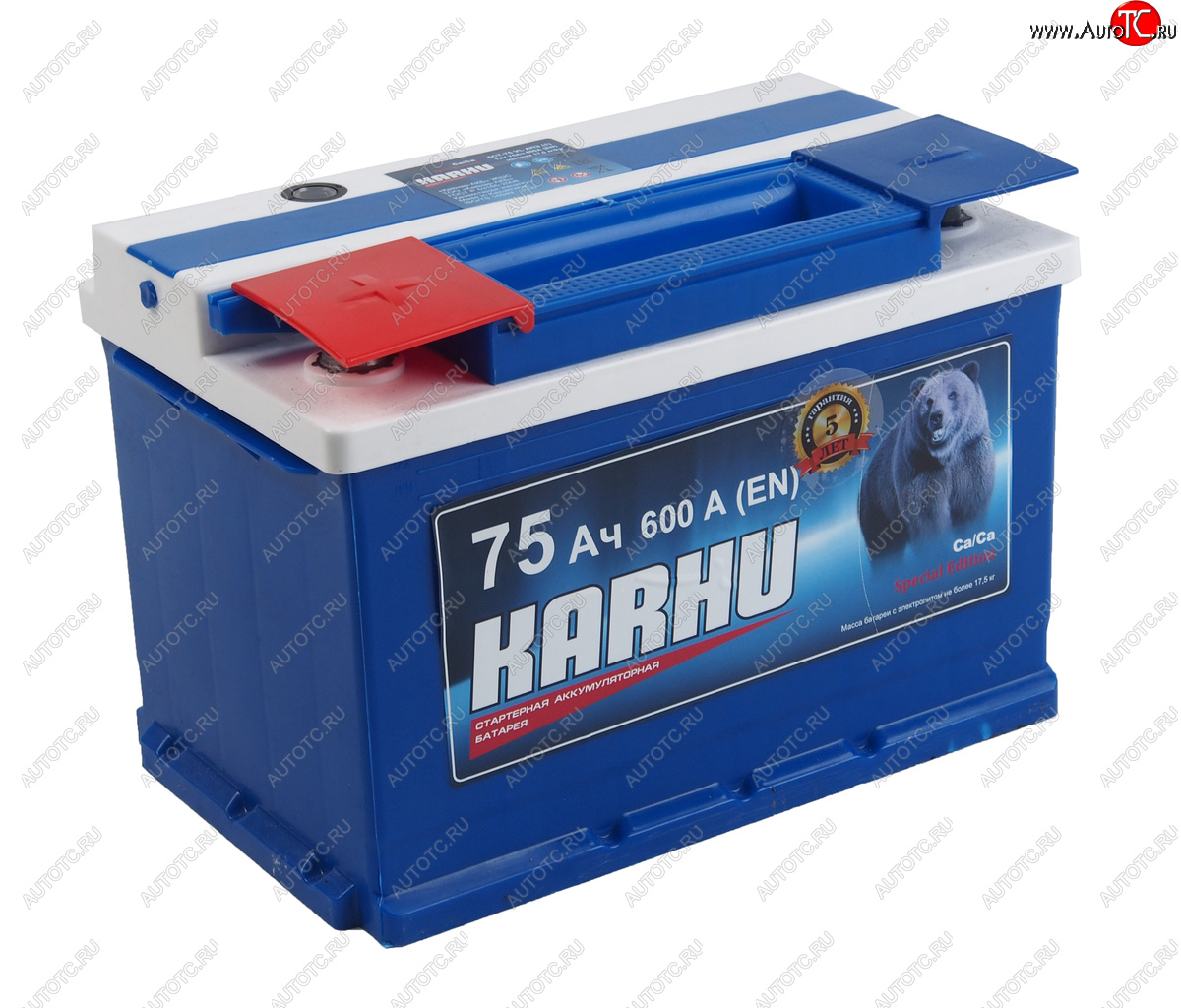 8 299 р. Аккумулятор KARHU 75Ач KARHU 6ст75(1)  с доставкой в г. Воронеж