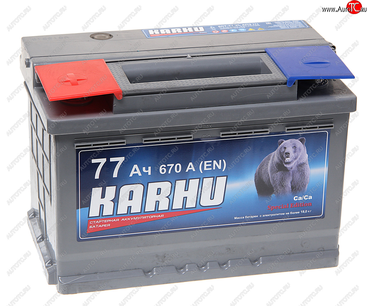 8 949 р. Аккумулятор KARHU 77Ач KARHU 6ст77(1)  с доставкой в г. Воронеж