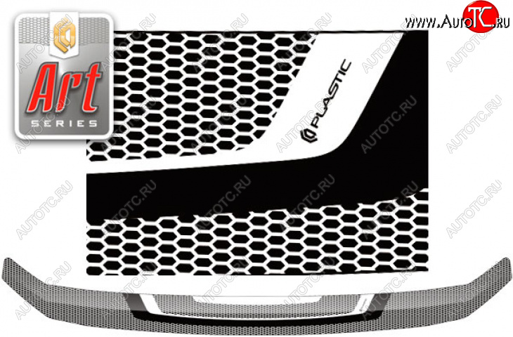 2 199 р. Дефлектор капота CA-Plastic  Mazda CX-8  KG2P KG5P (2017-2022) дорестайлинг (Серия Art графит)  с доставкой в г. Воронеж