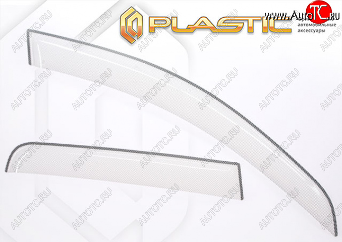 2 159 р. Комплект дефлекторов окон CA-Plastic  Ford F 150  7 (2008-2011) дорестайлинг (Шелкография белая)  с доставкой в г. Воронеж