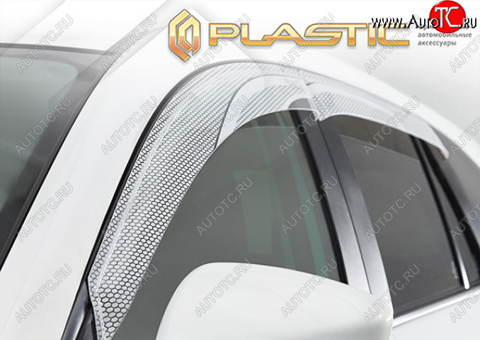 2 199 р. Дефлектор окон CA-Plastic  Mazda CX-8  KG2P KG5P (2017-2022) дорестайлинг (Серия Art белая)  с доставкой в г. Воронеж