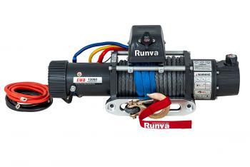 77 999 р. Лебёдка электрическая двухскоростная 12V Runva 12000 lbs 5443 кг (синтетический трос)  ewd12000ssr  с доставкой в г. Воронеж. Увеличить фотографию 4