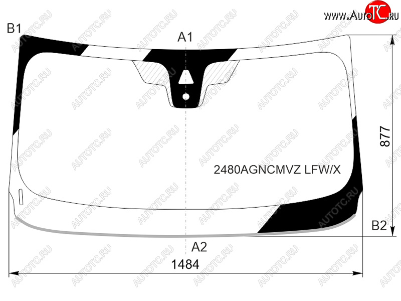 11 549 р. Стекло лобовое (Камера Датчик дождя Молдинг) BMW X2 17- XYG 2480AGNCMVZ LFW/X  с доставкой в г. Воронеж
