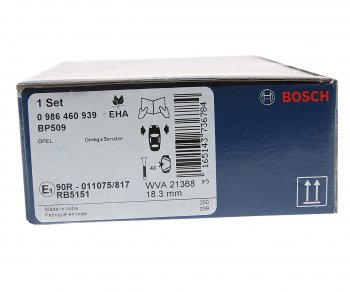 2 689 р. Колодки тормозные передние (4шт.) BOSCH Opel Omega B универсал (1994-2004)  с доставкой в г. Воронеж. Увеличить фотографию 3
