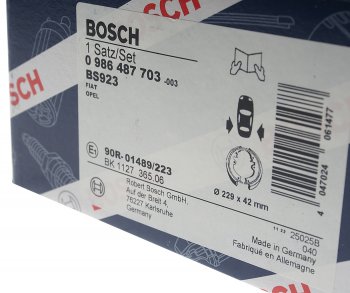 2 899 р. Колодки тормозные задние барабанны (4шт.) BOSCH Fiat Grande Punto (2005-2012)  с доставкой в г. Воронеж. Увеличить фотографию 4