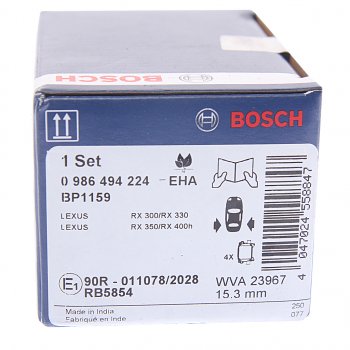 1 429 р. Колодки тормозные задние (4шт.) BOSCH Lexus RX300 XU30 дорестайлинг (2003-2006)  с доставкой в г. Воронеж. Увеличить фотографию 4