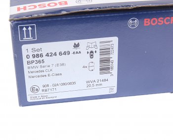 5 999 р. Колодки тормозные передние (4шт.) BOSCH Land Rover Discovery 4 L319 (2009-2016)  с доставкой в г. Воронеж. Увеличить фотографию 4