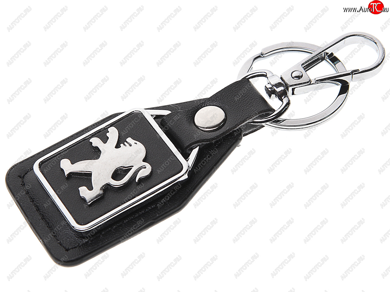 189 р. Брелок  PEUGEOT черный, металл, кожа MASHINOKOM MASHINOKOM bkn 013  с доставкой в г. Воронеж