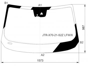 Стекло лобовое (Камера Датчик дождя) Jetour X70 Plus 20- XYG JTR-X70-21-S2Z LFW/X