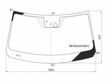 Стекло лобовое (Камера Датчик дождя Проекция) Hyundai Palisade 18-22 FUYAO K610AGACMUV