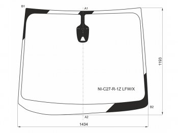 Стекло лобовое (Камера) Nissan Serena 16-22 XYG NI-C27-R-1Z LFW/X