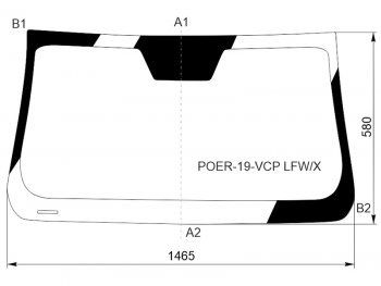 Стекло лобовое (4D PICK UP) Great Wall Poer 21- XYG POER-19-VCP LFW/X