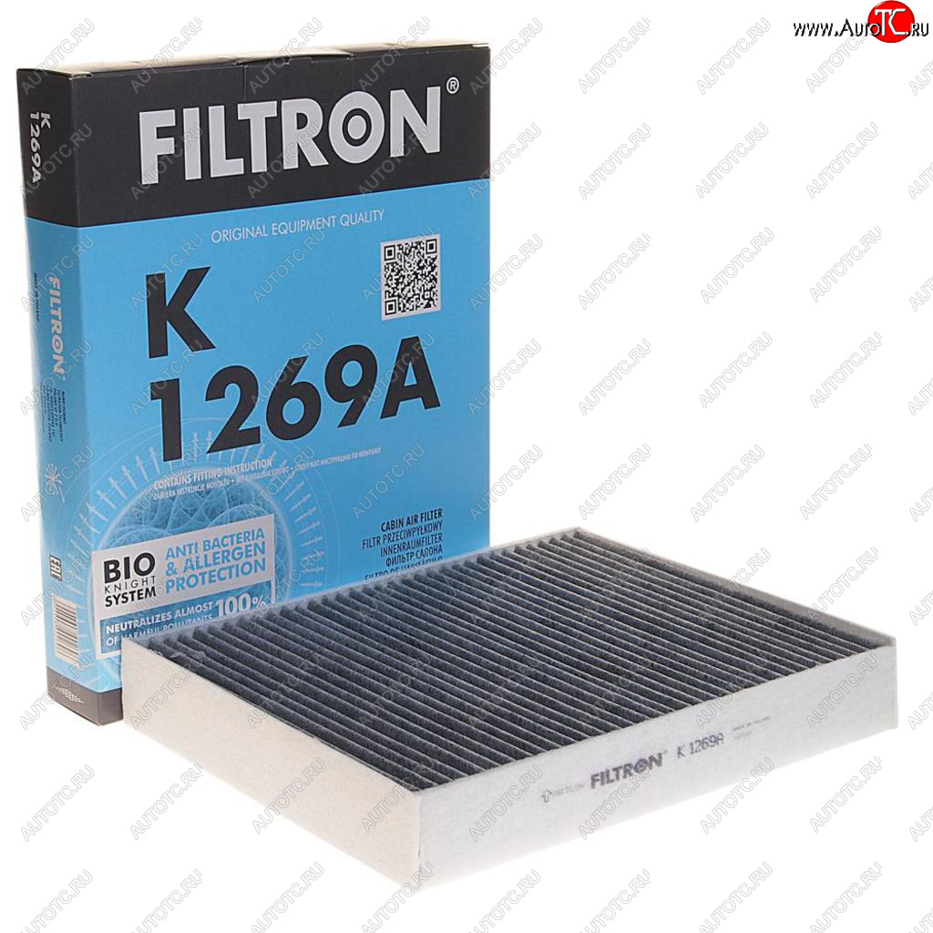 1 399 р. Фильтр воздушный салона VW Touareg (11-) угольный FILTRON FILTRON k1269a  с доставкой в г. Воронеж