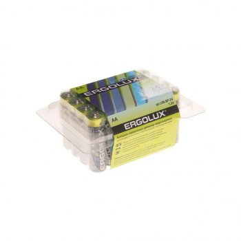 Батарейка AA LR6 1.5V блистер 24шт. (цена за 1шт.) Alkaline ERGOLUX ERGOLUX lr6 bp-24