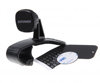 Держатель телефона на панель магнитный с номером телефона черный ZIPOWER ZIPOWER pm6640