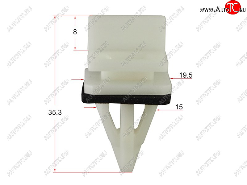 13 р. Клипса молдинга кузова HONDA (1 шт.) SAT ST-KJ-1059  с доставкой в г. Воронеж