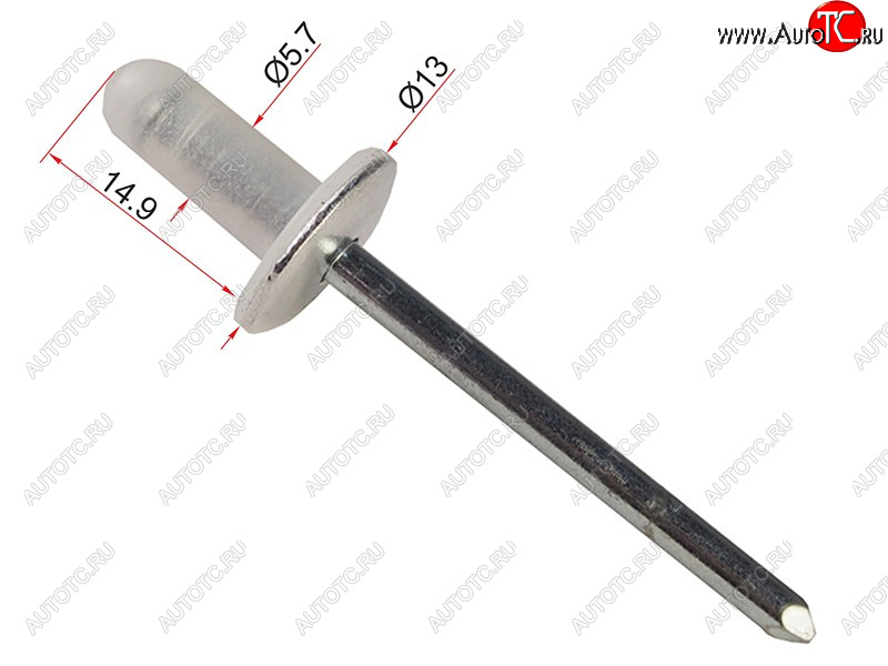 19 р. Клипса заклепка TOYOTALEXUS (1 шт.) SAT ST-M10494  с доставкой в г. Воронеж