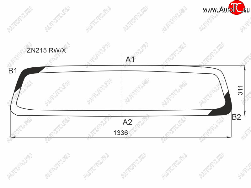4 999 р. Стекло заднее (Цвет зеленый Обогрев) Toyota Hilux Pick Up 04-15 XYG ZN215 RW/H/X  с доставкой в г. Воронеж