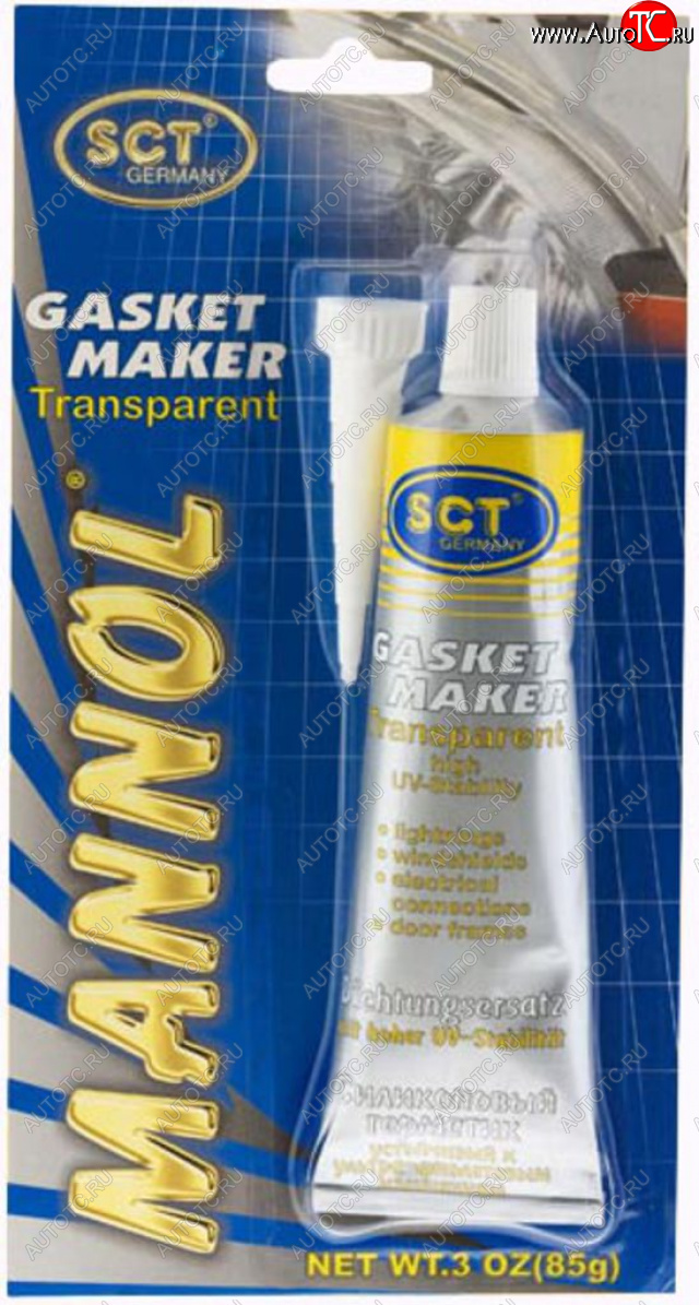 329 р. Герметик прокладка прозрачный 85г -40С+180С Gasket Maker 9916 MANNOL MANNOL 2410  с доставкой в г. Воронеж