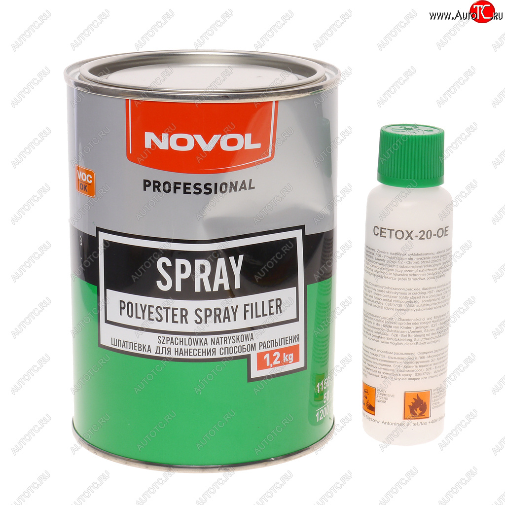 1 899 р. Шпатлевка жидкая SPRAY 1.2кг с отвердителем 0,05кг NOVOL NOVOL 1201  с доставкой в г. Воронеж