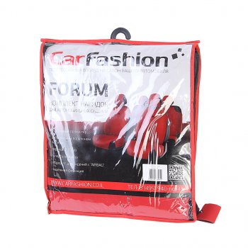 999 р. Авточехлы (майка) полиэстер красные (7 предм.) Forum CARFASHION CARFASHION 22027  с доставкой в г. Воронеж. Увеличить фотографию 3