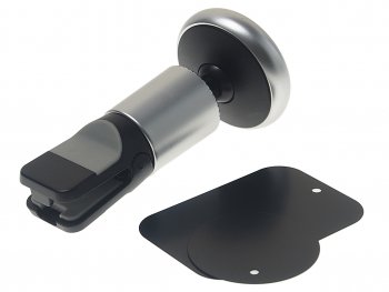 549 р. Держатель телефона на дефлектор магнитный черный BOROFONE BOROFONE bh47 black silver  с доставкой в г. Воронеж. Увеличить фотографию 3