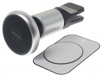 Держатель телефона на дефлектор магнитный черный BOROFONE BOROFONE bh47 black silver
