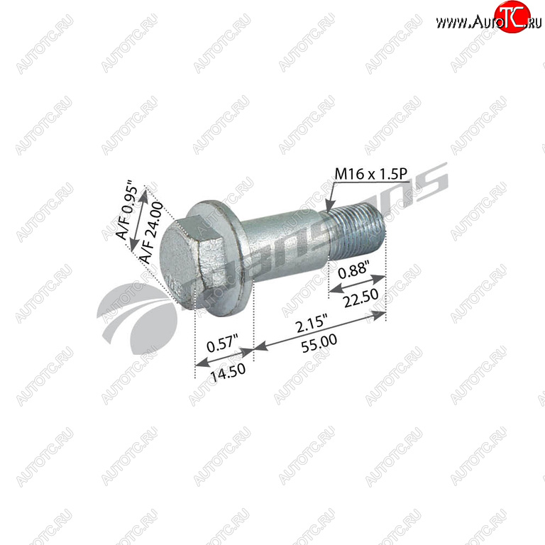 180 р. Болт SAF крепления суппорта (M16x1.5x55) MANSONS MANSONS 600.199  с доставкой в г. Воронеж