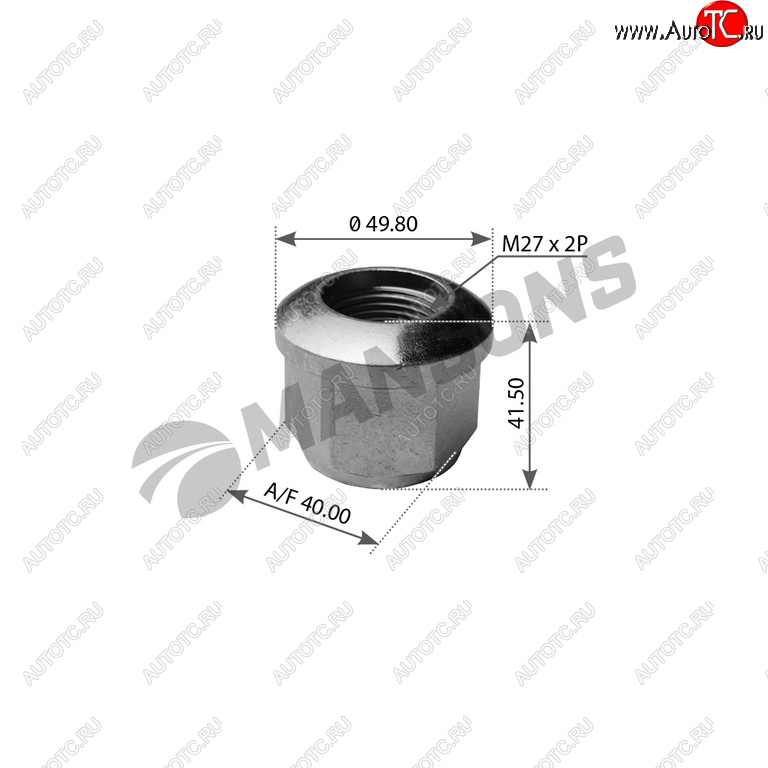 237 р. Гайка MAN стремянки (M27x2) MANSONS MANSONS 400.507  с доставкой в г. Воронеж
