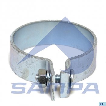 Хомут глушителя MAN (d=85.5) SAMPA SAMPA 020.340
