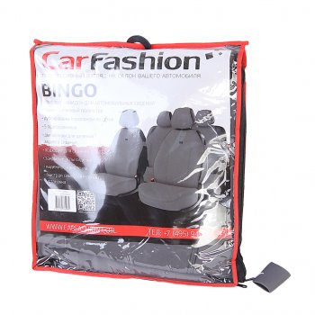 1 799 р. Авточехлы (майка) полиэстер серые (7 предм.) Bingo CARFASHION CARFASHION 22002  с доставкой в г. Воронеж. Увеличить фотографию 3