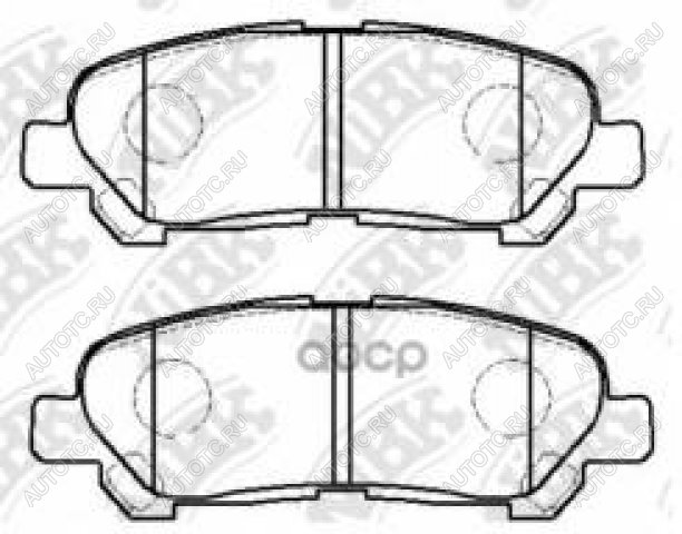 5 199 р. Колодки тормозные задние (4шт.) NIBK Toyota Corolla E210 хэтчбэк 5 дв. дорестайлинг (2018-2022)  с доставкой в г. Воронеж