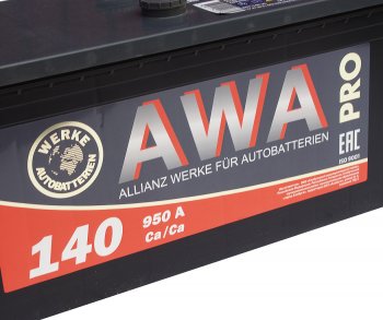 17 499 р. Аккумулятор AWA PRO 140Ач AWA 6ст140(4)  с доставкой в г. Воронеж. Увеличить фотографию 2