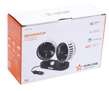 1 239 р. Вентилятор в салон 12V двойной на платформе черно-белый AIRLINE AIRLINE acf-12-05  с доставкой в г. Воронеж. Увеличить фотографию 3