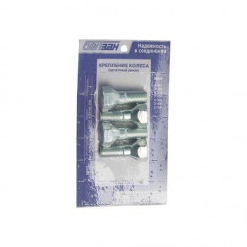 Болт колеса М12х1.25х27 ВАЗ-2101-2107 штатный диск (комплект 4шт.) (кл.проч. 8.8) БЕЛЗАН БЕЛЗАН 21010-3101040-008