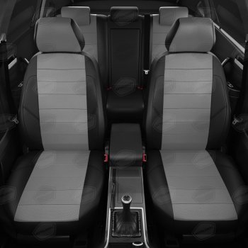 6 499 р. Авточехлы ГАЗель Next (3 высоких) экокожа черно-серые комплект AVTOLIDER AVTOLIDER gz30-0104-ec02  с доставкой в г. Воронеж. Увеличить фотографию 3