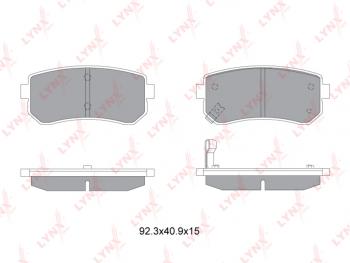 999 р. Колодки тормозные задние (4шт.) LYNX  Hyundai Accent (MC), I30 (FD,  2 GD,  3 PD), KIA Ceed (1 ED,  2 JD,  3 CD), Rio (2 JB,  3 QB,  4 FB,  4 YB)  с доставкой в г. Воронеж. Увеличить фотографию 2