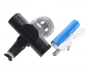 1 039 р. Фонарь велосипедный передний USB кабель с аккумулятором 1200mAh Led NO NAME 234575  с доставкой в г. Воронеж. Увеличить фотографию 2